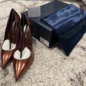 Sergio Rossi Godiva 105 Patent Pump Women's Dark Red